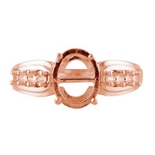 Semi Mount 8X10MM Oval Shape Faceted Cut Ring Sterling Silver Jewelry