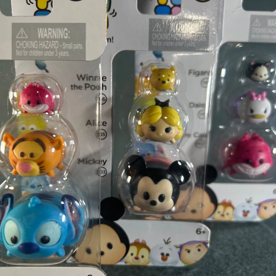 Disney Tsum Tsum Series 1 Jakks Pacific Vinyl Figure Lot Cheshire Tigger Stitch - Image 3 of 4