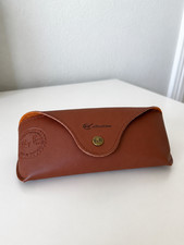 New Genuine Ray-Ban Brown Eyeglasses Sunglasses Case Hard Snap Closure Original