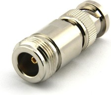RF Adaptor N Type Male to BNC Male Straight Connector Pack of 2