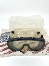 Dacor Ultra VU II Blue Frame SCUBA DIVING MASK Tempered Glass in Case