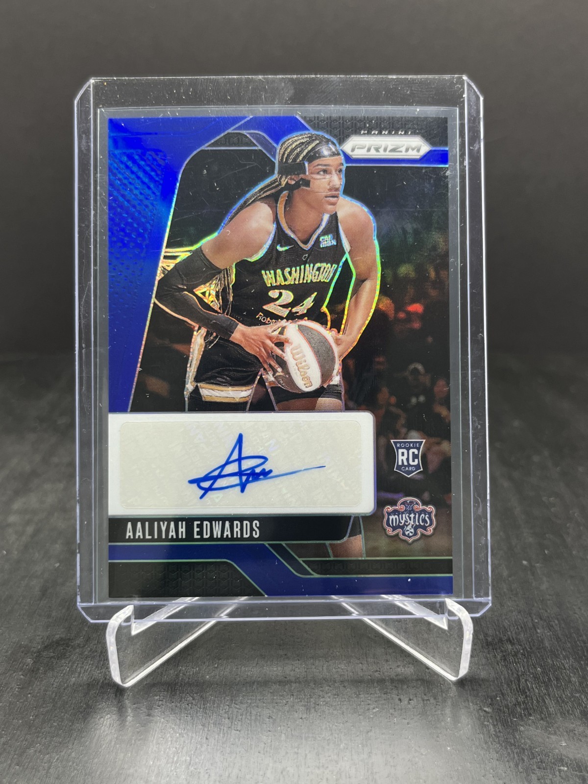 2024 Panini Prizm WNBA Aaliyah Edwards RC Autograph Auto Blue 41/75 #SG-AE