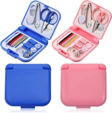 FdcZeyxior 2 Pack Mini Sewing Kit Travel Size Portable Emergency Sewing Kit