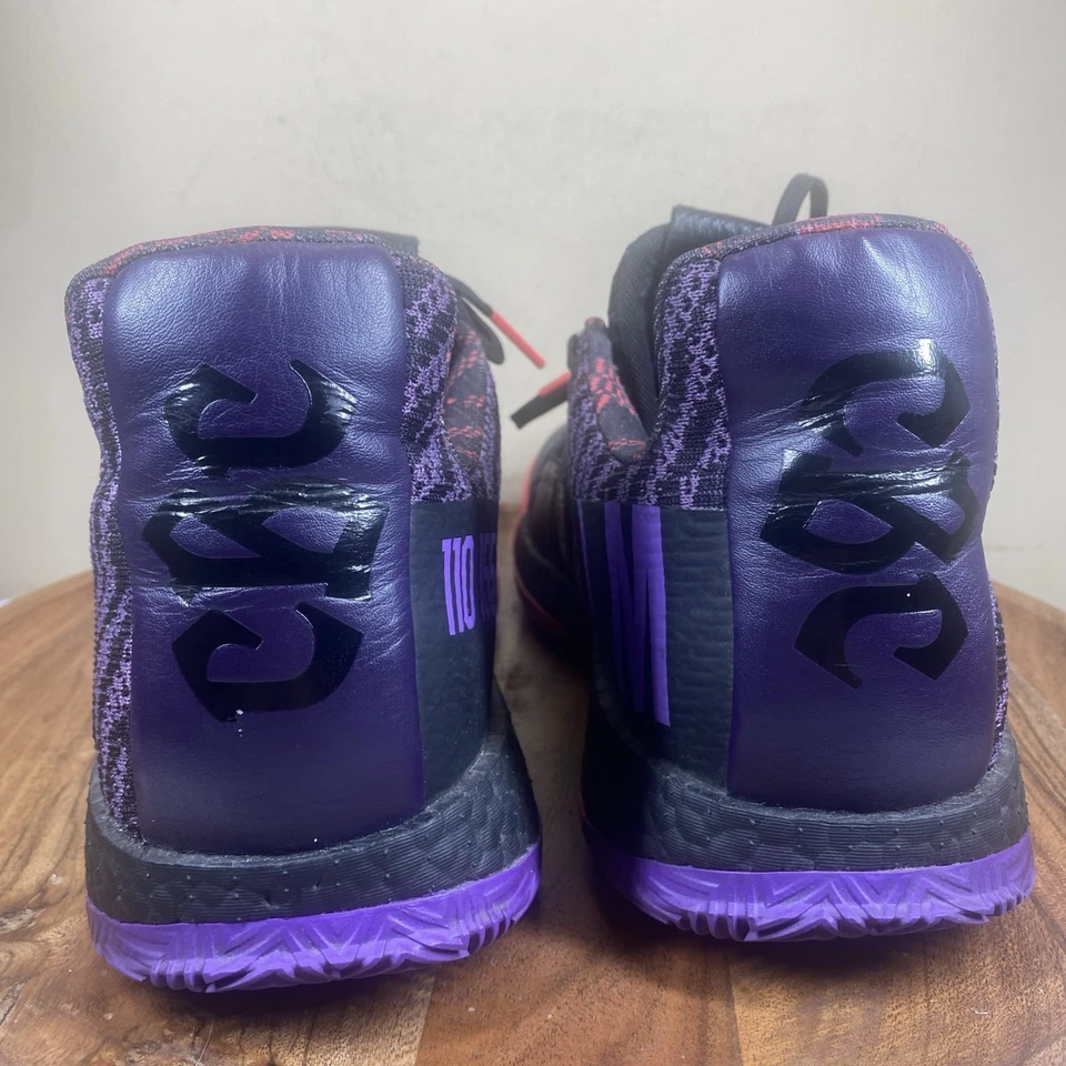 Adidas Harden Vol.3 Harlem Renaissance Mens Purple Red Size 14 Basketball Shoes - Image 4 of 4