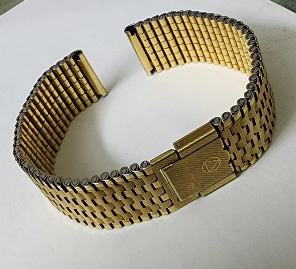 Новый из старых запасов винтажный позолоченный браслет NSA 18 мм - Изображение 4 из 4