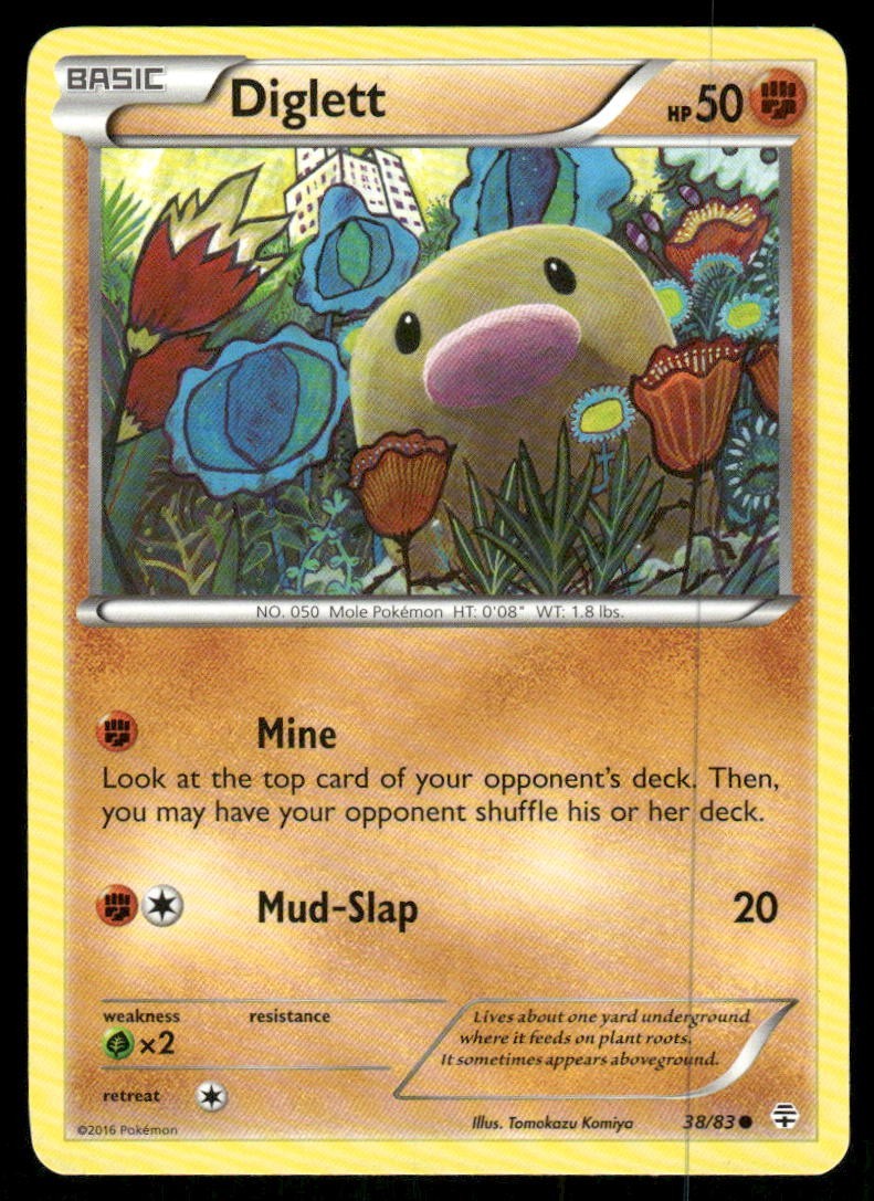 Pokemon Tcg Diglett #38 Pokemon Generations LP