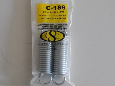 Century Spring C-189  Extension Spring 3/4 x 3-1/8 x  .105  pack of 2