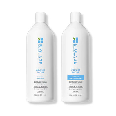 BIOLAGE VOLUME BOOST SHAMPOO & CONDITIONER LITERS DUO 33.8 OZ EACH NEW