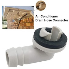 Plastic Air Conditioner AC Drain Hose Connector Elbow Fitting  Rubber Ring Kit