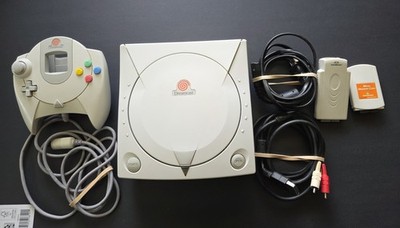 Sega Dreamcast Console Bundle Tested Working Controller AV Power VMU Mega Memory