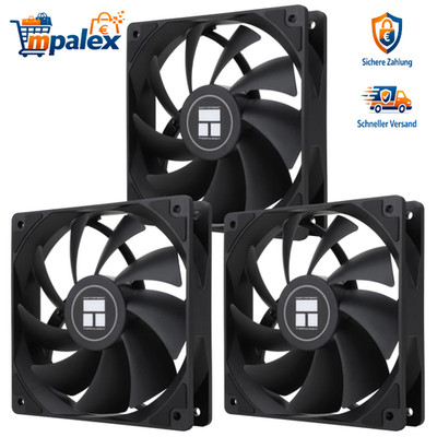 Thermalright TL-C12C Gehäuselüfter 120mm 4-Pin PWM Leise PC CPU Lüfter Silikon