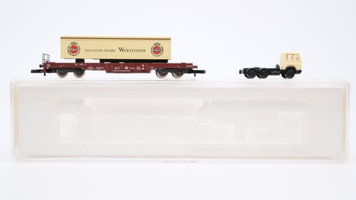 Märklin Z 8211 Huckepackwagen (Warsteiner) Sdkms 707 der DB | Zustand: Gebraucht