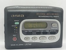 Aiwa JX 749 Walkman Cassette player Radiio works motor spins For parts or repair