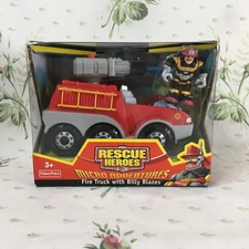 Fisher Price Rescue Heroes Micro Adventures Fire Truck With Billy Blazes Figure