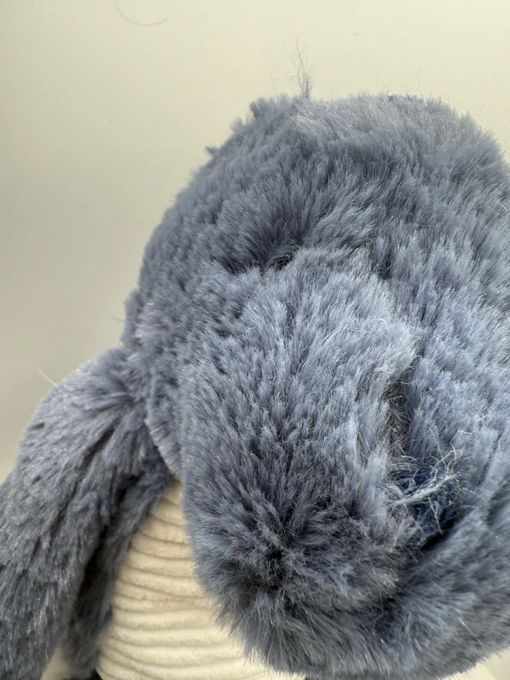 Carters Just One You Dinosaurio Azul Peluche Pana Vientre Blanco 11” Dino de Peluche Foto 3 de 4