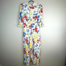 Rixo x Target Cottagecore Midi Dress 8 Puff Sleeve Cascade Ruffle Dainty Floral