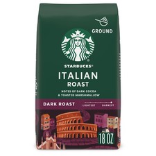 Starbucks Ground Coffee, Dark Roast 18 Ounce Pack of 1 , Italian