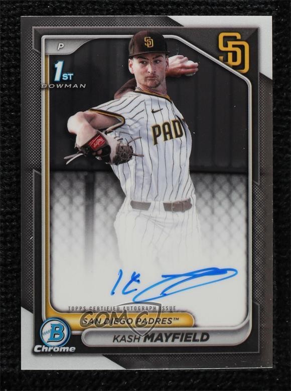 2024 Bowman Draft Chrome Prospect Auto Kash Mayfield #CPA-KM Auto f0r