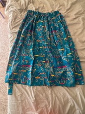 Vintage Maggie II Teal Women's Skirt - Made in USA