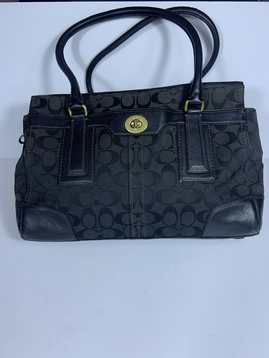 バッグ COACH Hamptons Signature Turnlock Satche Coach Hampton Turn Lock Satchel/Top Handle Bag Handbags & Bags for