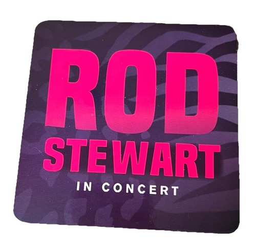 Rod Stewart In Concert Meet And Greet Cork Back Coasters Barware Set Of 4 - Picture 3 of 7