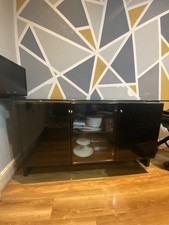 Console  Marble Table With 3 Doors And Shelves TV Unit With Three Doors Storage 