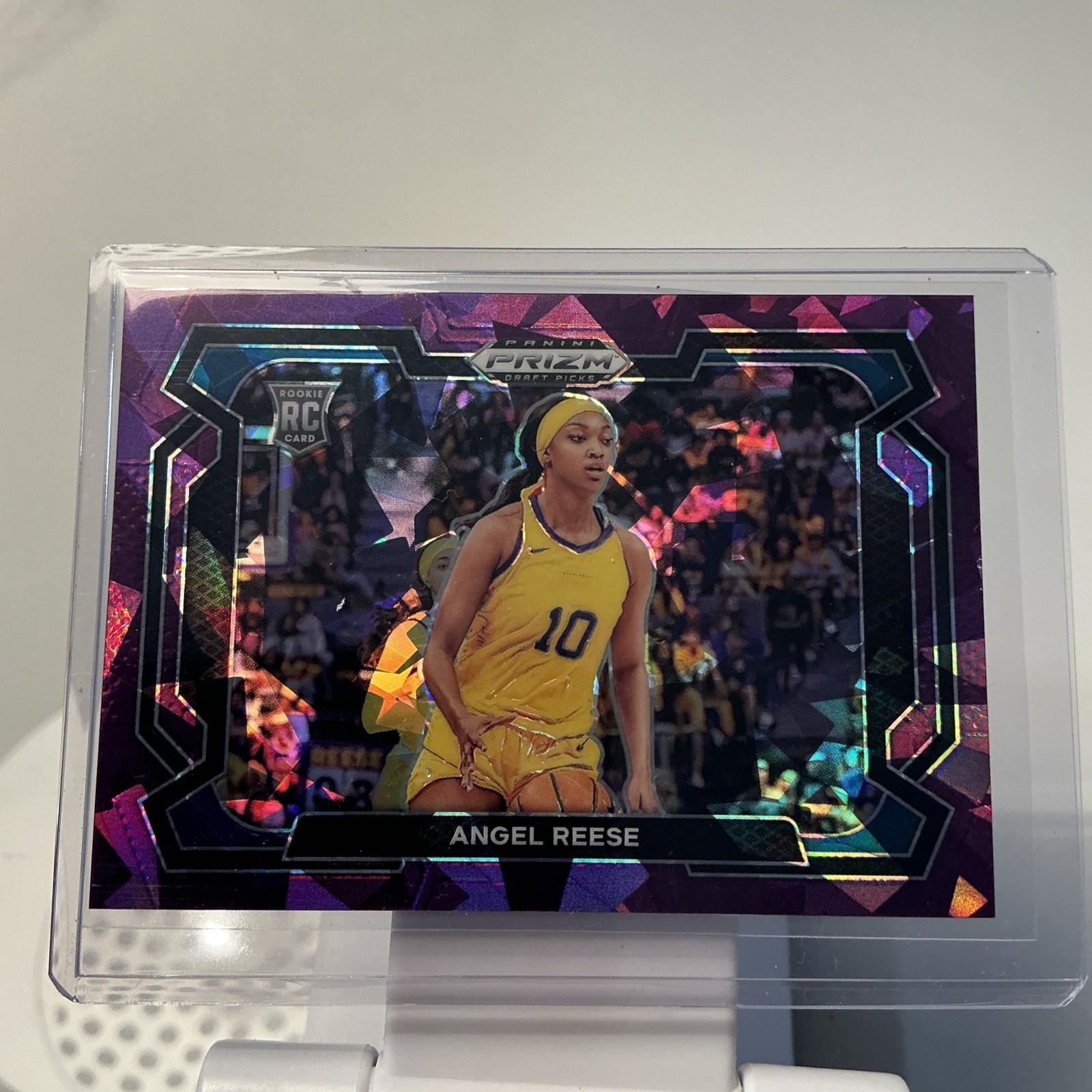 2024 Panini Prizm Draft Picks Card 38 Angel Reese Prizm Purple Ice /149