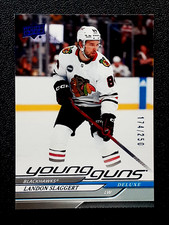 LANDON SLAGGERT RC YOUNG GUNS 2024-25 UPPER DECK DELUXE NO 203 #174/250    96905