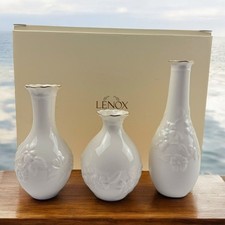 Lenox Great Giftable Posey Vases Set of 3 Ivory Vases New in Box