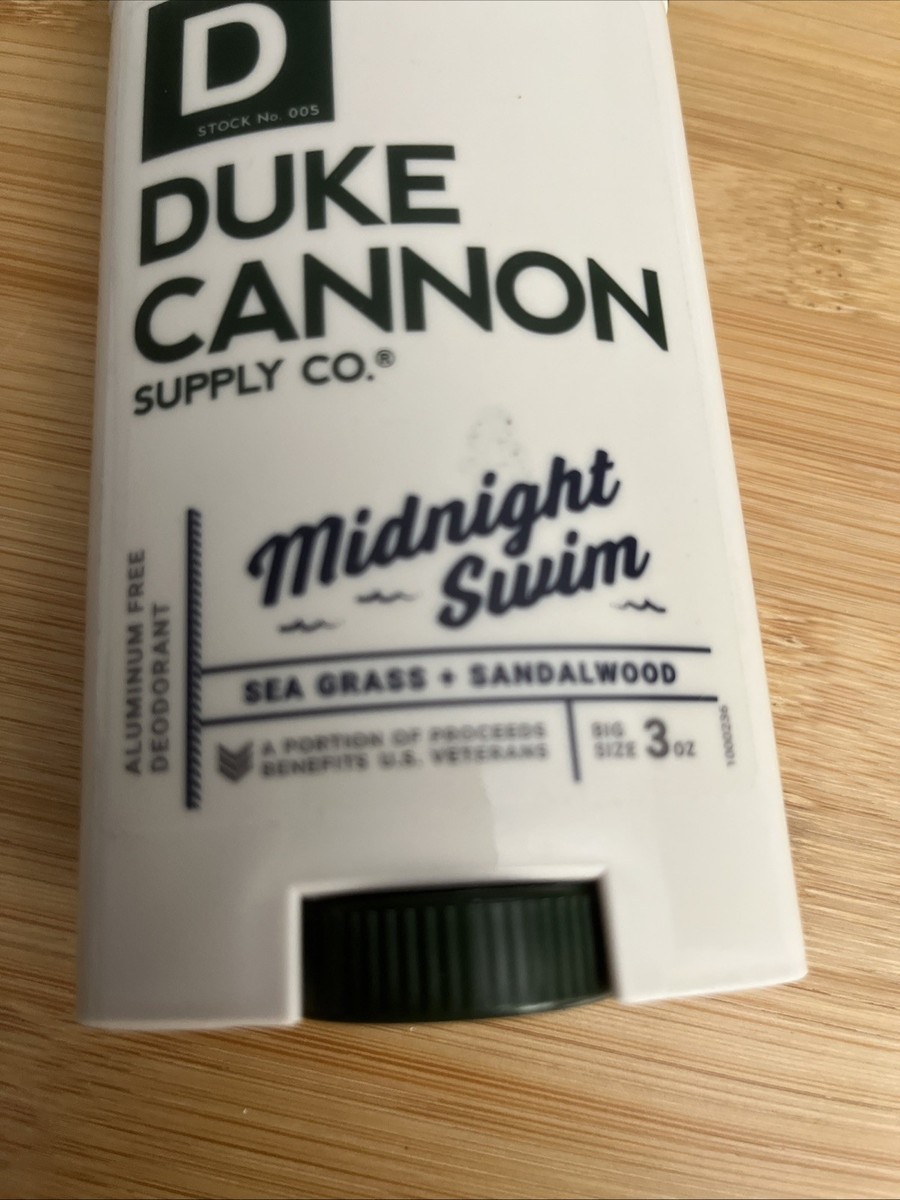 2)DUKE CANNON MIDNIGHT SWIM SEAGRASS + SANDALWOOD ALUMINUM FREE