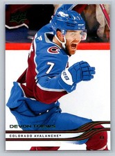 2025-26 Upper Deck Holiday Green Parallel Devon Toews Colorado Avalanche #38