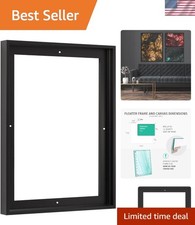 16x20 Black Floater Frame for Canvas Paintings  Durable Polystyrene Design