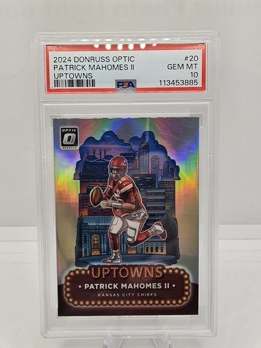 2024 Panini Donruss Optic Patrick Mahomes Uptowns #20 SSP PSA 10