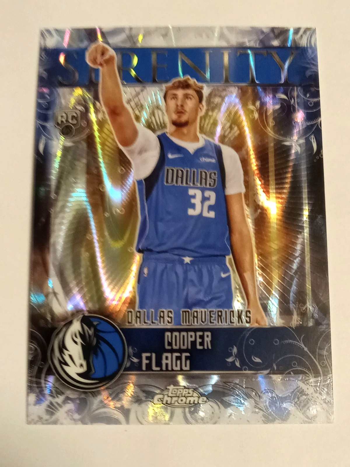 2025-26 Topps Chrome Serenity Raywave refractor SY-11 Cooper Flagg RC Dallas Mav