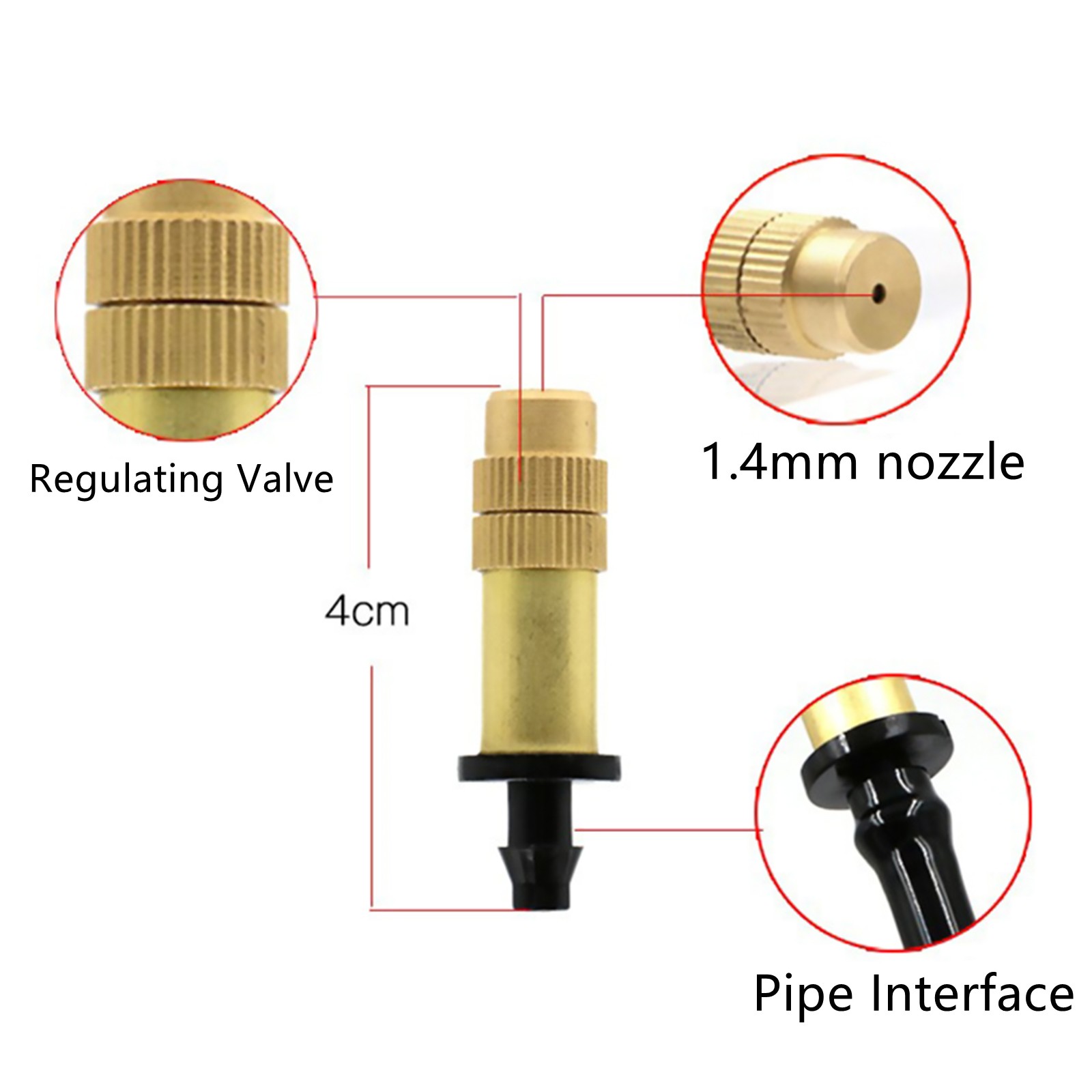 10PCS/LOT Adjustable Misting Nozzles Garden Patio Water Mister Air Accessories