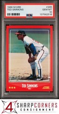 1988 SCORE #285 TED SIMMONS BRAVES HOF PSA 10
