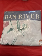 Vintage 1987 -Dan River Twin Fitted Sheet Floral White,Pink Sealed NEW