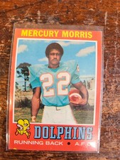 1971 Topps Mercury Morris, Running Back, Miami Dolphins # 91 035