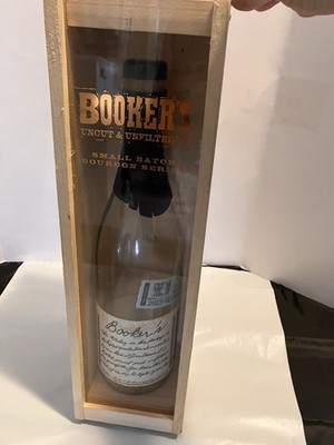 Bookers Small Batch Bourbon Collection Empty Bottle & Wood Box 2018-04