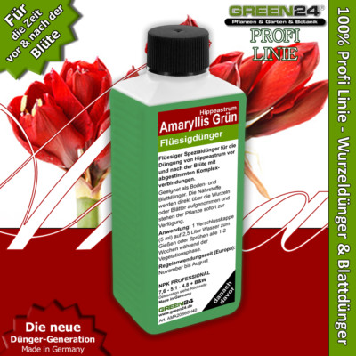 Amaryllis-Dnger Hippeastrum Grn - Flssigdnger fr die Zeit ohne Blten  250ml | eBay.de