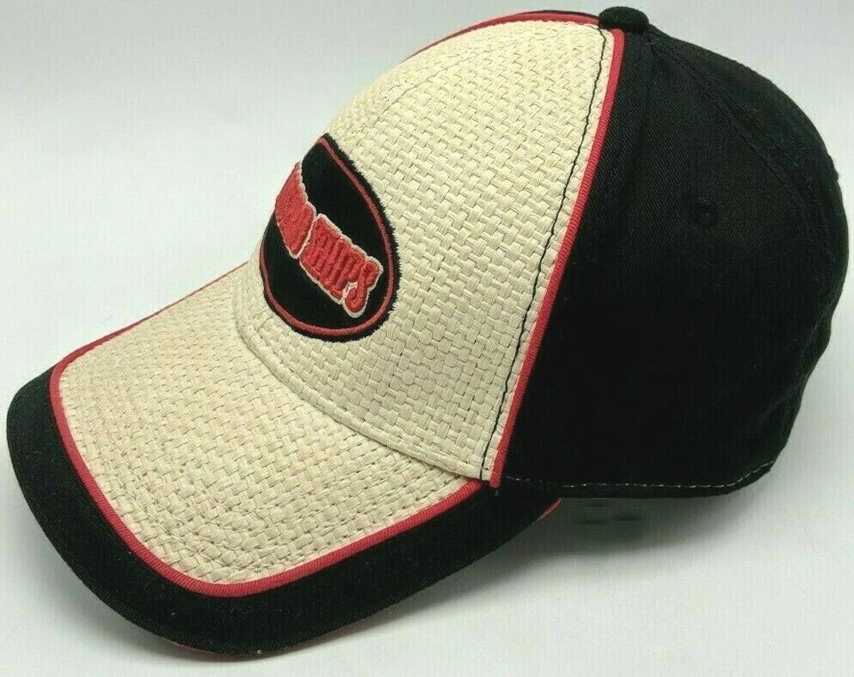 BASS PRO SHOPS Sombrero Paja Frontal Beige Negro Gorra Ajustable Foto 2 de 4
