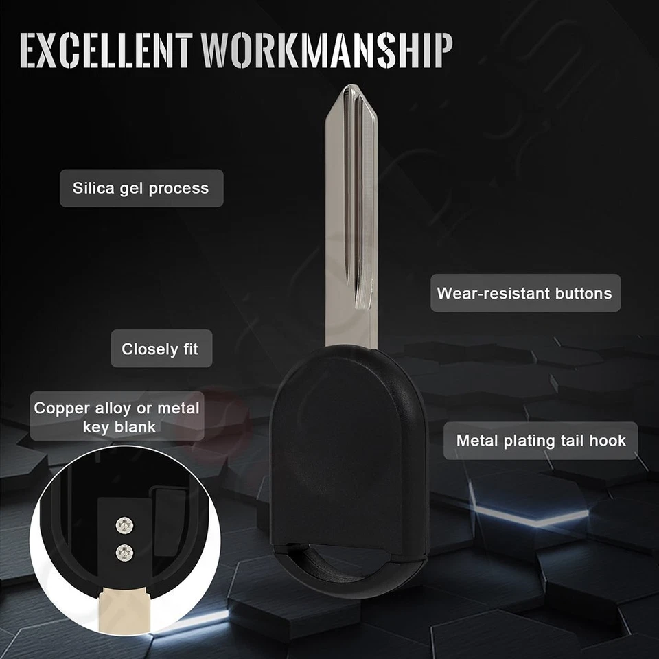 2 Remote Car Key Fob for Ford F-150 2004 2005 2006 2007-2010 2011-2016 Buttons - Image 3 of 4