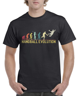 Top Geschenk T-Shirt für Papa: Evolution des Handballsports Baumwolle Komfort