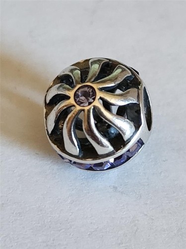 New Chamilia BLAZE Tanzanite (Purple) Swarovski Charm Bead 2025-0792 $60 Retired - Picture 8 of 8