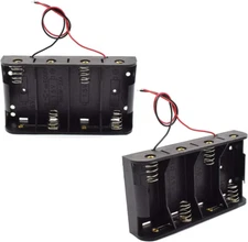 SDTC Tech 2-Pack 4X C Cell Battery Holder 6V C Size Battery Case Box with Wire L