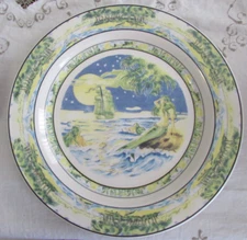 Vintage Vinoy Hotel St Petersburg, FL, 12” Replica of the 1925 Plate Lt. Green