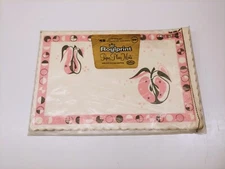 RARE Georges Briard Design Forbidden Fruit Motif Paper Place Mats MCM Pink NOS