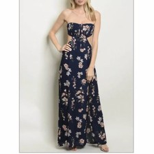 Summer Boho Casual floral maxi dress Small Medium Large