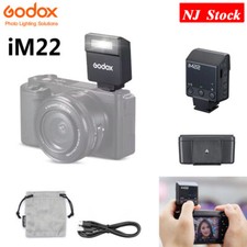 US Godox iM22 Mini On-Camera Flash Speedlite Built-in 470mAh Li-ion Battery New