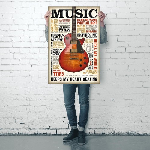 Music is passion Poster 61 x 91,5 cm - Foto 4 di 5